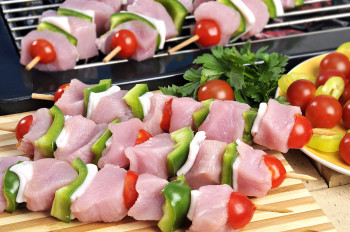 Brochette de poulet ail des ours
